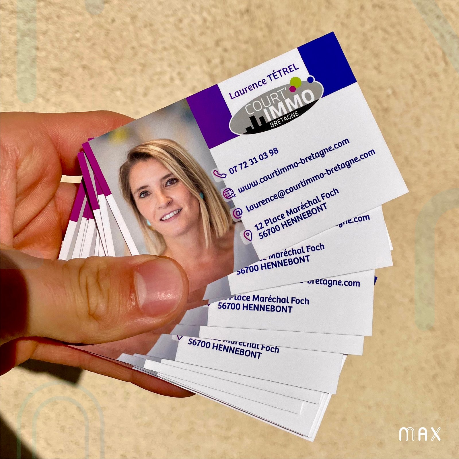Cartes de visite — Laurence Tétrel, Court'immo